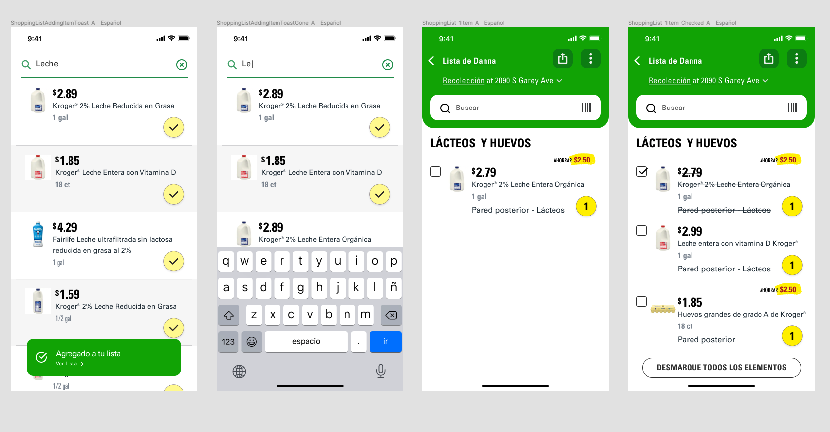 Early Spanish Hi-Fi Grocery List
