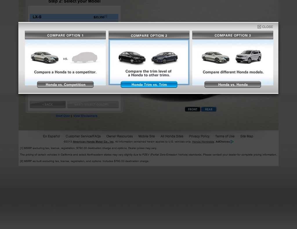 Finished design of modal