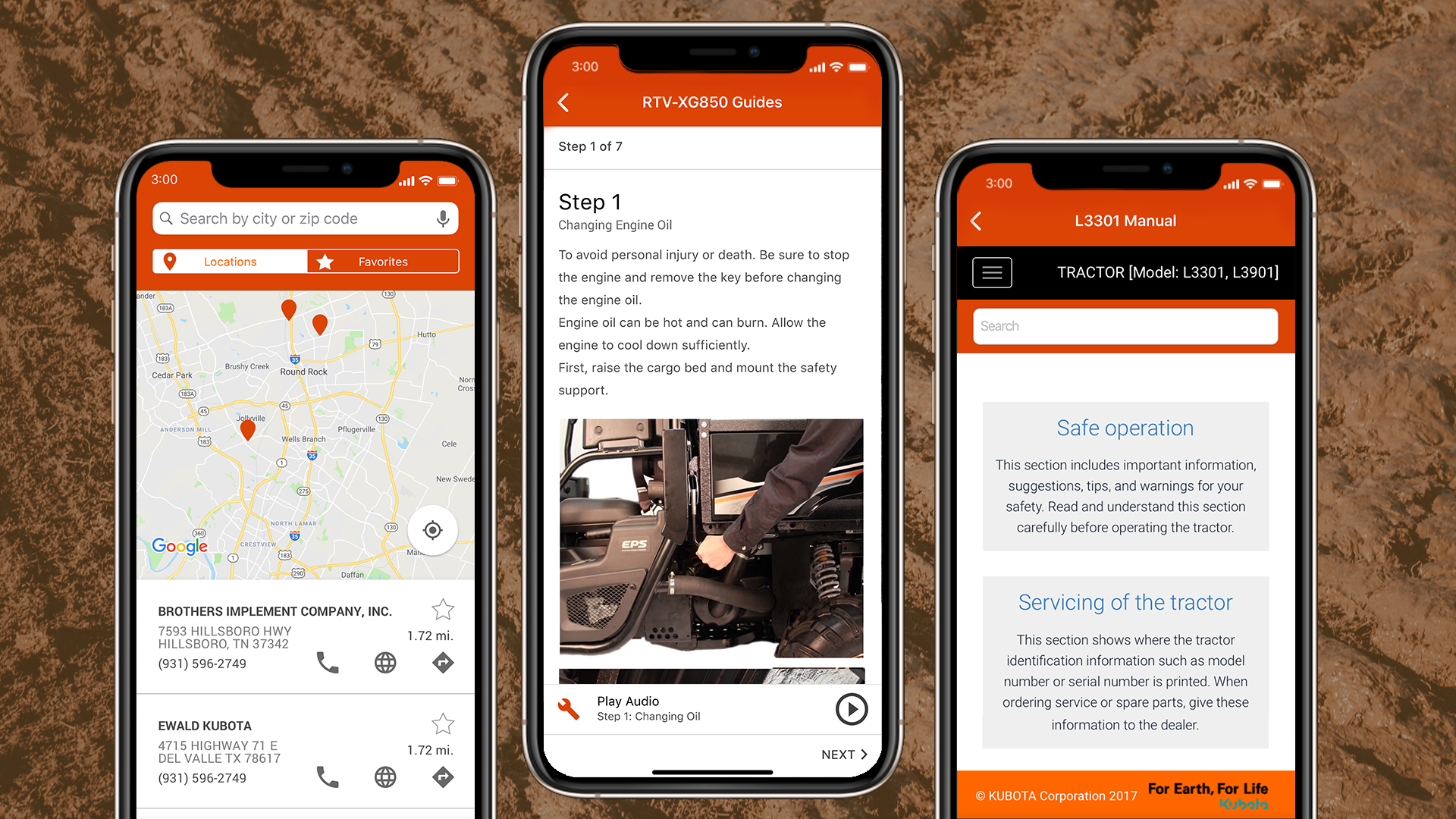 Initial MyKubota App